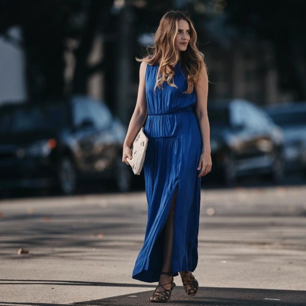 Banana republic blue maxi dress